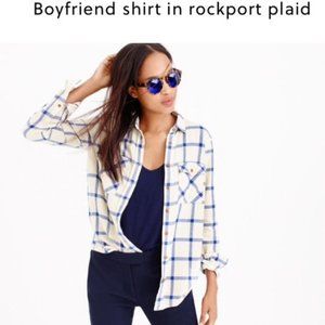 J.Crew Rockport Flannel Button Up Plaid Shirt